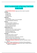 Fundamentals of Nursing: Comprehensive Final Exam Study Guide