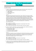 South University, Savannah - NURSING 6005Ch43 Chapter 43: Review of Hemodynamics Test Bank(ALREADY GRADED A)