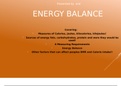Unit 11 - Sports Nutrition - Energy Balance - Assignment 2