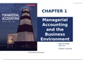 Chapter 1: Managerial Accounting and the business environment