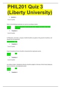 PHIL201 Quiz 3 (Liberty University) WITH COMPLETE SOLUTIONS GRADE A