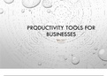 BIS 225 Week 5 Assignment-Productivity Tools for Businesses Presentation 