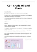 GCSE AQA 9-1 - Chemistry - Crude Oil and Fuels