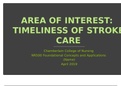 NR 500 Week 6 Assignment; Area of Interest- Timeliness of Stroke Care