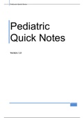 Pediatric Quick Notes-Testbank