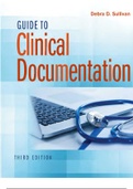 NURS 6512N TESTBANK-Guide to Clinical Documentation 3rd Edition by Debra D Sullivan