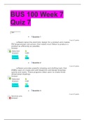 BUS 100 Week 7 Quiz 7 LATEST WITH ALL COMPLETE AND LATEST SOLUTIONS GRADE A