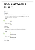 BUS 322 Week 8 Quiz 7 WITH ALL COMPLETE SOLUTIONS GRADED A