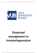 Samenvatting Financieel Management en Investeringsanalyse 2019-2020