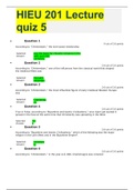 HIEU 201 Lecture quiz 5 WITH COMPLETE GRADE A SOLUTIONS 