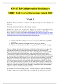 NR447 RN Collaborative Healthcare - NR447 Full Course Discussions Latest 2020, complete A+ guide.
