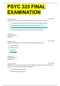 PSYC 325 FINAL EXAM QUESTIONS WITH ALL LATEST (GRADED A) SOLUTIONS