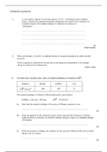 Physical Chemistry Energetics Pastpaper questions