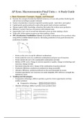 AP Econ. Macroeconomics Units 1-6 Final Study Guide