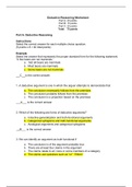 PHIL 347 Week 4 Deductive Reasoning Worksheet (Latest): critical reasoning: Chamberlain College of Nursing