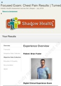 NURS 3315 Shadow Health Focused Exam: Chest Pain Objective