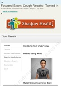 NR 509 Shadow Health Focused Exam Case: Cough (All TABS ) 2022/2023