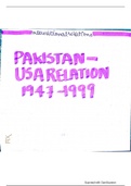 Summary notes/ Flashcards on International Relations of Pakistan between 1947 to 1999+ answers to commonly asked 4 mark questions in Section 3