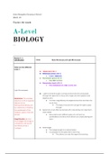 Biology OCR AS / A Level - Cell structure and Function