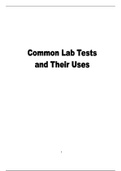 Common Lab Tests and Their Uses updated 2020