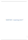 GGH1501 UNIT 7 NOTES