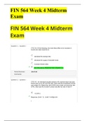 FIN 564 - Management Of Financial Institutions|FIN 564 Week 4 Midterm Exam|DEVRY UNIVERSITY | VERIFIED GRADE A ANSWERS