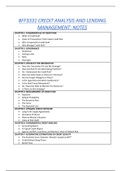 Credit Analysis and Lending Management Notes 