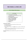 Media Landscape Study Guide for Exam