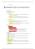 Literature summary for final module exam
