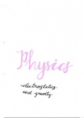 Electrostatics and Gravity - Summary 