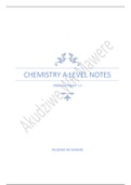 Chemistry  A Level Notes: Atoms, Molecules, Stoichiometry, Atomic Structure and Chemical Bonding
