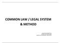 Common Law (Legal System & Method) (Notes & Sample Answers)