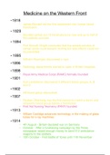 Edexcel GCSE 9-1 History&colon; Medicine on the Western Front TIMELINE