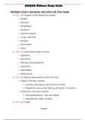 BIOS 256 Midterm Exam Study Guide (Latest): Anatomy & Physiology IV with Lab: Chamberlain College of Nursing(Download to score A)
