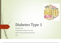 NR 507 Week 6 Assignment: Recorded Disease Process Presentation – Diabetes Type 1.