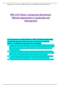 NRS 451V Week 2 Assignment Benchmark: Effective Approaches in Leadership and Management(latest 2022/2023)  In This Assignment, You Will Be Writing A 1,000-1,250-Word Essay Describing The Differing Approaches Of Nursing Leaders And Managers To Issues In Pr