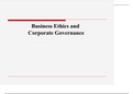 BUSINESS ETHICS AND CORPORATE GOVERNANCE