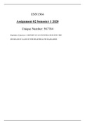 Summary: ENN1504 Assignment 2 Semester 1 2020