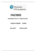 FAC2602 ASSIGNMENT 02 OF 1ST SEMESTER 2020