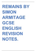 Remains by Simon Armitage Revision Notes GCSE English