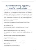 Patient mobility, hygiene, comfort, and safety: Best Study Notes (72 Pages)