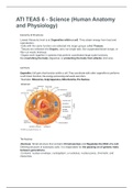 ATI TEAS 6 EXAM COMPLETE STUDY GUIDE (2020) ATI TEAS 6 - Science (Human Anatomy and Physiology)