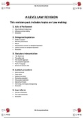 Detailed revision guide for Law Making (OCR LAW)