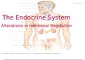 Chamberlain College Of Nursing > Allied Nursing > The Endocrine System Alterations in Hormonal Regulation (study guide updated 2020)