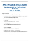 NURS 2115 Final Exam / NURS 2115 Midterm Exam / NURS 2115 Study Guide All Modules Included (New Version, 2020): Rasmussen University (100 % Correct) (SATISFACTION GUARANTEED, Check Verified & Graded) (RASMUSSEN UNIVERSITY Fundamentals of Professional Nurs