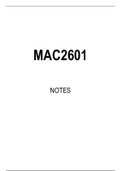 MAC2601 Summarised Study Notes