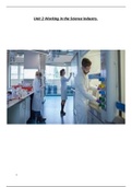 Unit 2 Working in the Science Industry Assignment 1 &lpar;22 Pages - PASS&rpar;