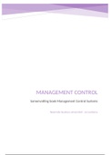 Samenvatting MACO - Management control systems