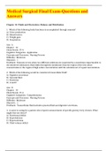 NURS 341 Medical Surgical Final Exam-Questions and Answers- Rutgers University