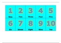 Flashcards of Numbers, Colours and Shapes for teaching English online or in class